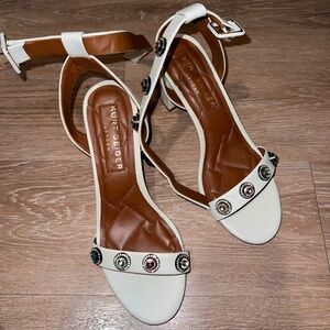 Kurt Geiger London cream/ivory block-heel sandals